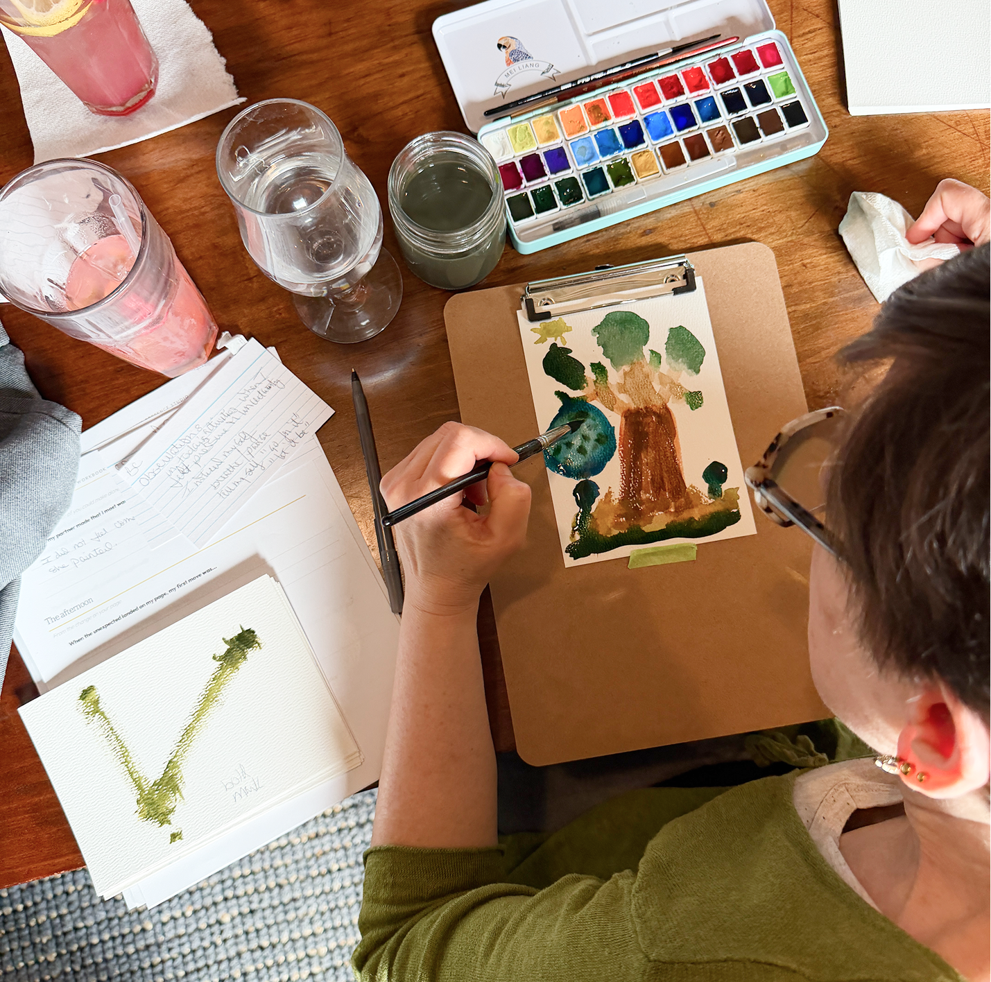 An image of the watercolor workshop