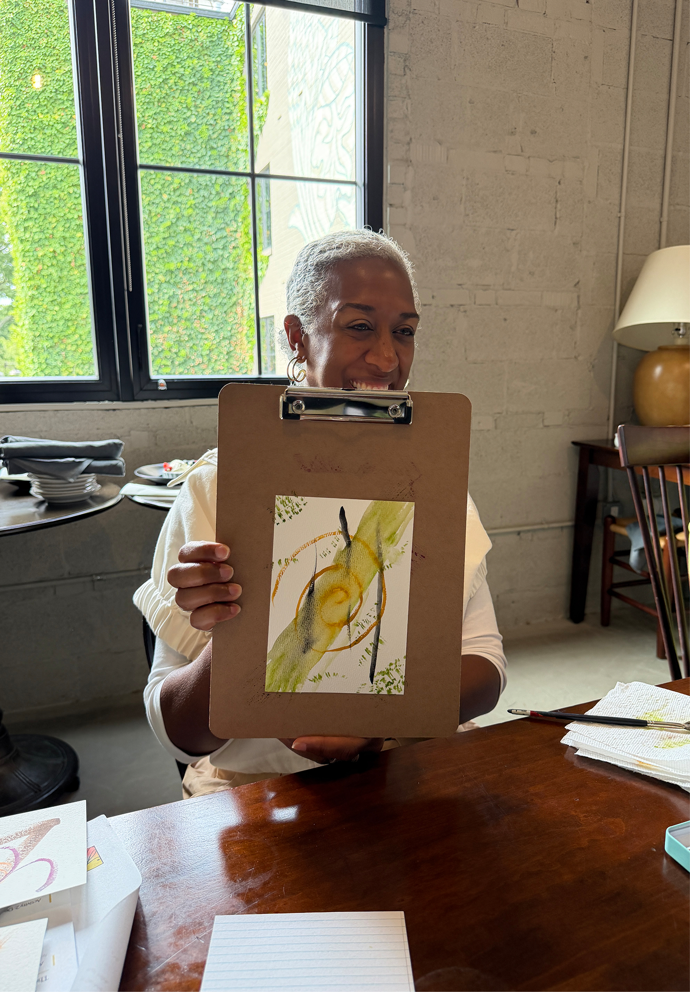 An image of the watercolor workshop